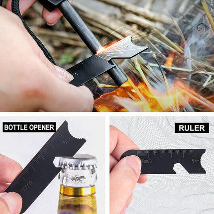 Magnesium Flint Rod Stone Fire Starter Lighter Emergency Survival Camping Hiking - Aimall