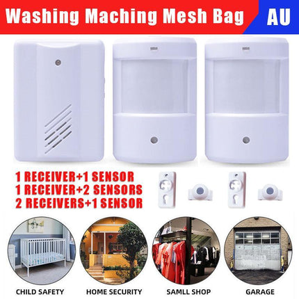 RESTAURANT SHOP DOOR ENTRY WIRELESS PIR MOTION SENSOR DOOR CHIME DOOR BELL ALARM - Aimall