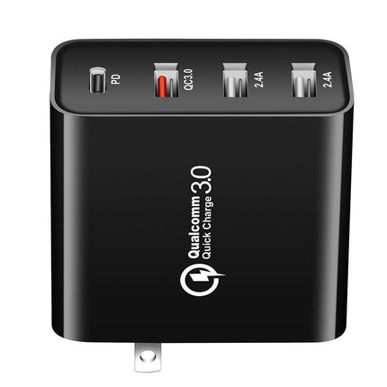 48W QUALCOMM QC3.0 4 PORT TYPE C FAST WALL CHARGER PLUG Adapter AU STOCK - Aimall