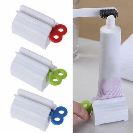 3x Toothpaste Squeezer Bathroom Tube Easy Stand Dispenser Rolling Holder Seat AU - Aimall