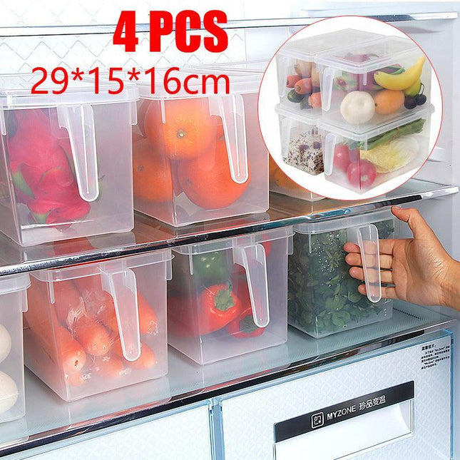 Wasel Refrigerator Storage Box Food Container Kitchen Fridge Organiser FreezerAU - Aimall