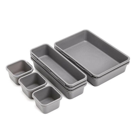 8pcs/set Drawer Desk Draw Cutlery Storage Tray Office/Home Kitchen Organizer Box - Aimall