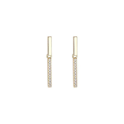 Silver Women Earrings Stud Crystal Cubic Zircon Dangle Wedding Gift AU Stock - Aimall