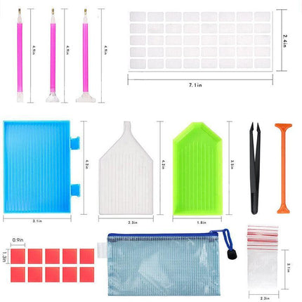 70 Piece Diamond Painting Tools Box 5D Diamond Accessories Diy Art Craft Pen Set - Aimall