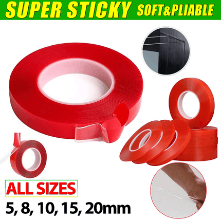 Double-sided Clear Transparent Acrylic Adhesive Tape Foam Mounting Strong Gel Au - Aimall