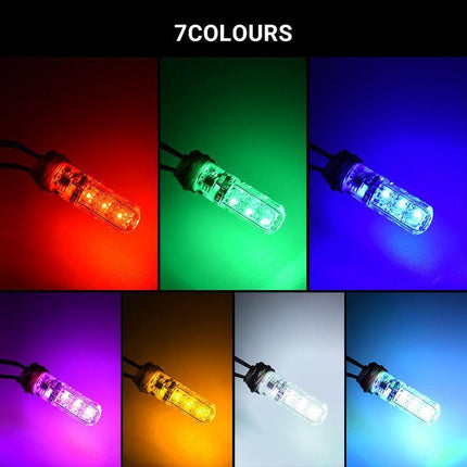 4 X T10 Remote RGB LED Parker Number Plate Interior Dash Car Light Bulbs Holden - Aimall