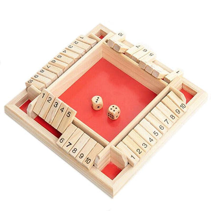 Shut the Box Game Wooden Board Number Drinking Dice Toy Family Traditional AU DM - Aimall