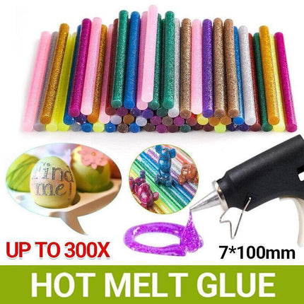 50-300PCS Colored Glitter Hot Melt Glue Gun Sticks For Arts Craft Wedding Card - Aimall