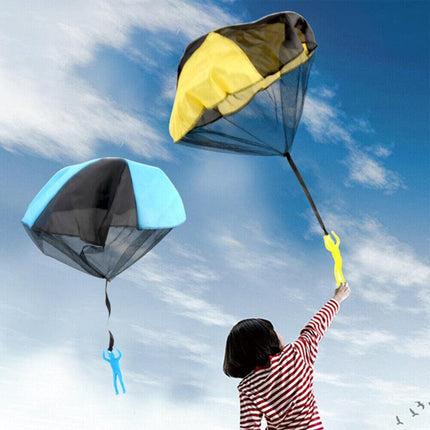 Hand Throwing Mini Soldier Parachute Funny Toy Kid Outdoor Game Play Educational - Aimall