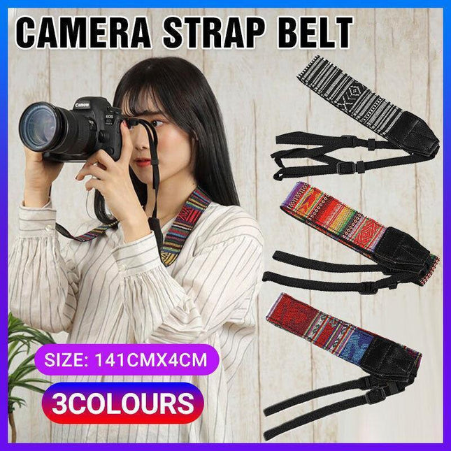 Camera Strap Compatible With Sony Nikon Olympus DSLR Canon Vintage Shoulder Neck - Aimall