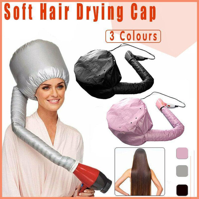 Bonnet Hair Drying Cap Hat Hood Soft Womens Blow Dryer hairdressing tool Home AU - Aimall