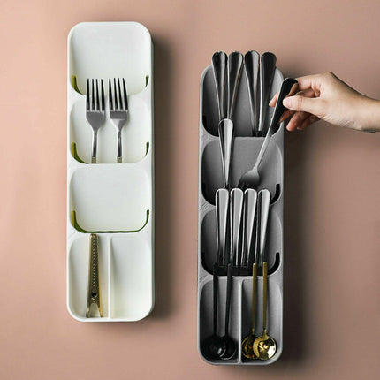 Cutlery Organiser Spoon Tray Insert Utensil Divider Organizer Kitchen Drawer AU - Aimall