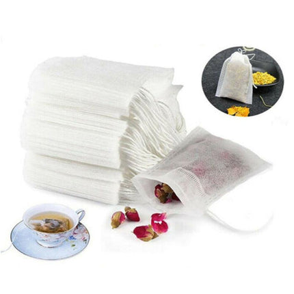 50x Reusable 100% Cotton Muslin Filter Bags Spices Herbs Tea Soup Drawstring AU - Aimall