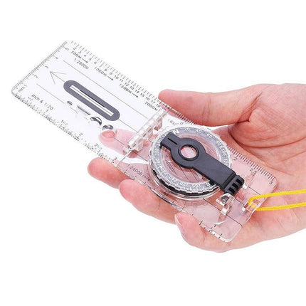 Baseplate Pocket Compass Military Orienteering Hiking Camping Maps Lensatic Army - Aimall