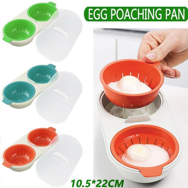 Egg Poacher Microwave Oven Kitchen Novelty Gadgets Sandwich Breakfast Cooker AU - Aimall
