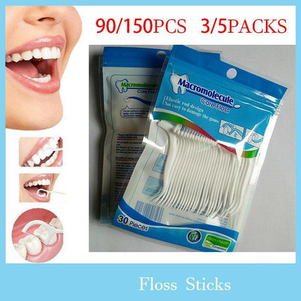 90-150pcs Dental Floss Picks Teeth Toothpicks Stick Oral Care Tooth Heathy Clean - Aimall