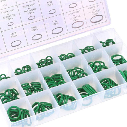 270 Pcs Air Conditioning O Ring Assortment Kit Green Air Con 18 Sizes Oring Gas - Aimall