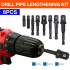 8X Drill Socket Adapter Set Impact Nut Driver Hex Extension Bits 1/4