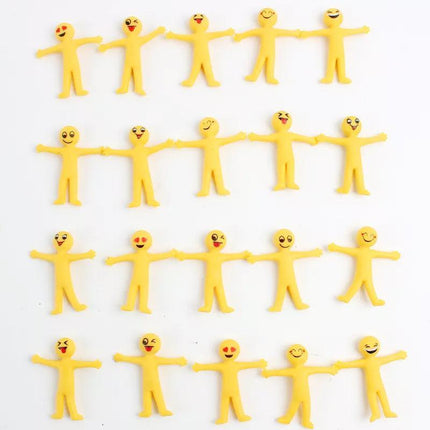 Stretchy Toys Smile Face Man Kids Birthday Party Decompression Anti Stress 12PCS - Aimall