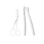 White+Clear Eyebrow Razor+Scissor