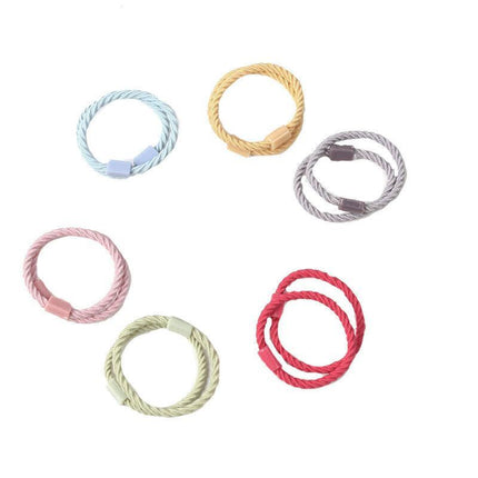 50 x Hair Ties Elastic Band Snagless Ponytail Tie School Bubbles Various Colours - Aimall