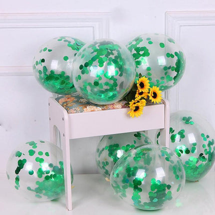 10/100x 30cm Confetti Balloons Glitter Clear Latex Birthday Party Wedding Sequin - Aimall