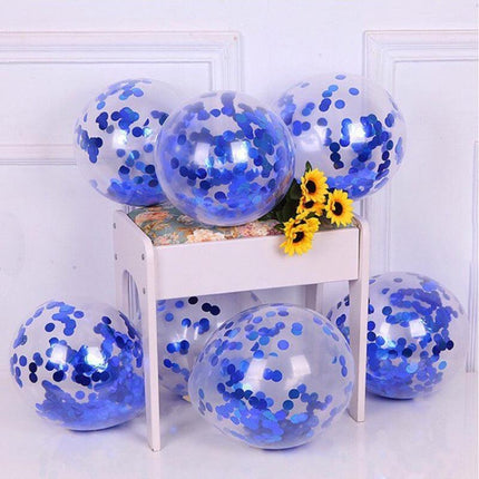 10/100x 30cm Confetti Balloons Glitter Clear Latex Birthday Party Wedding Sequin - Aimall