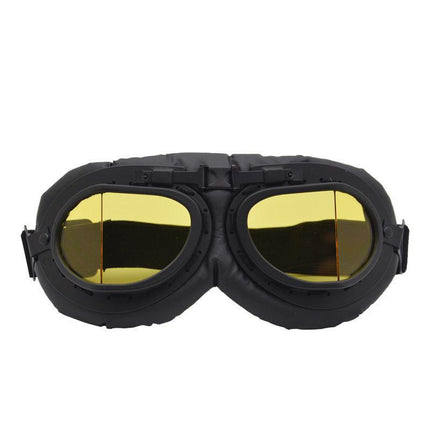Vintage Pilot Motorcycle Racing Goggles Aviator Retro ATV UTV Dirt Bike Eyewear - Aimall