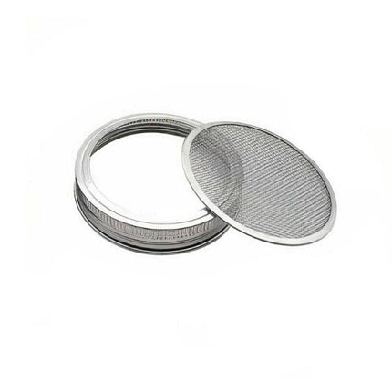 Metal Mesh Screen Sprouting Strainer Lid Filter Cover For Wide Mouth Mason Jar - Aimall