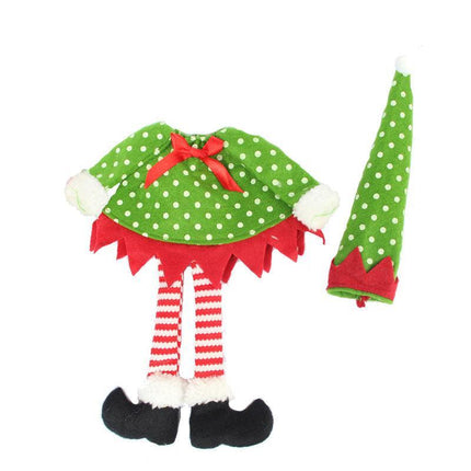 4X Christmas Bottle Covers Gift Holder Bags Dot Decoration Bag Red Wine Clothes - Aimall
