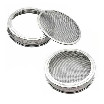 Metal Mesh Screen Sprouting Strainer Lid Filter Cover For Wide Mouth Mason Jar - Aimall