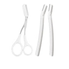 2X Eyebrow Razor+Scissor-White