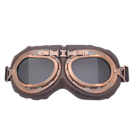 Vintage Pilot Motorcycle Racing Goggles Aviator Retro ATV UTV Dirt Bike Eyewear - Aimall