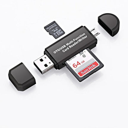 Micro USB OTG to USB 2.0 Adapter SD TF Micro Card Reader For PC Mobile Phone AU - Aimall