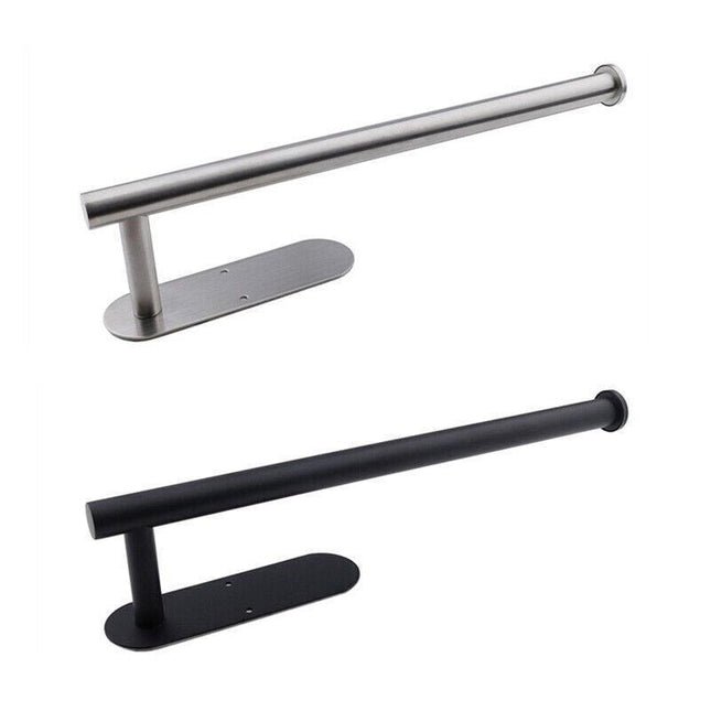 Kitchen Hanger Paper Roll Cabinet Towel Holder OrganizerRack Shelf Wall Adhesive - Aimall