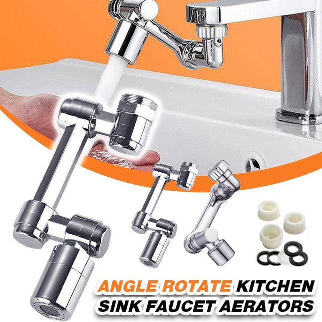 Faucet Extender Universal Rotate Robotic Arm Tap 1080 Swivel Spray Extension - Aimall