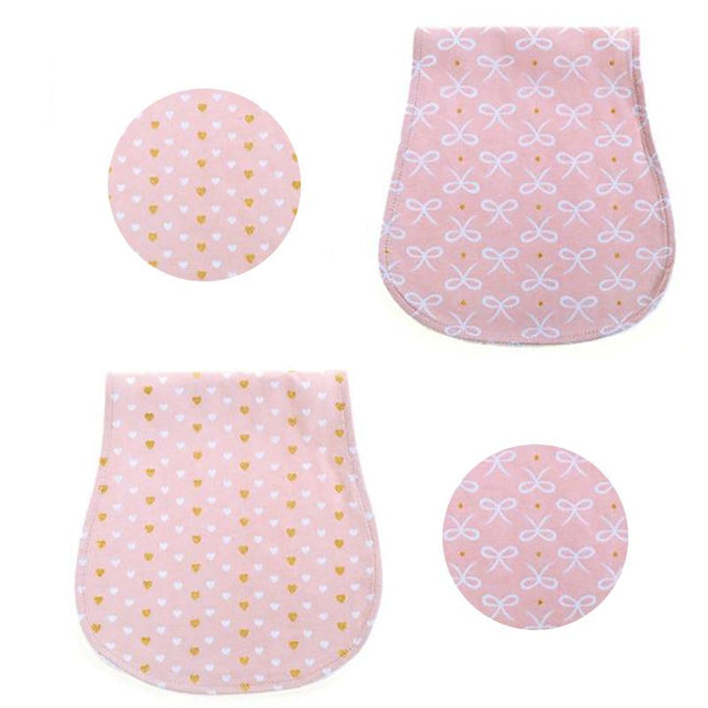 4x Baby Burp Cloths Fashion Organic Cotton Towels Burping Soft and Absorbent AU - Aimall