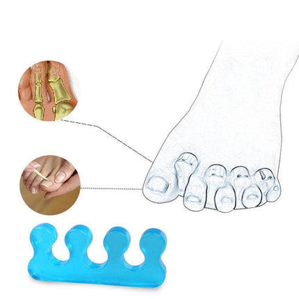 Reusable Soft Silicon Toe Finger Separator Nail Art Pedicure Polish Tool AU - Aimall