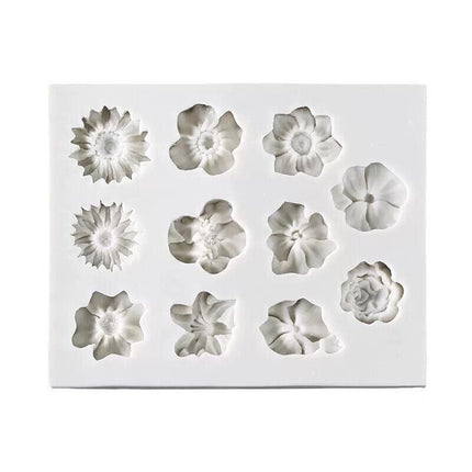 3D Silicone Flower Lace Fondant Mould Cake Border Decor Baking Mold SugarcraftAU - Aimall