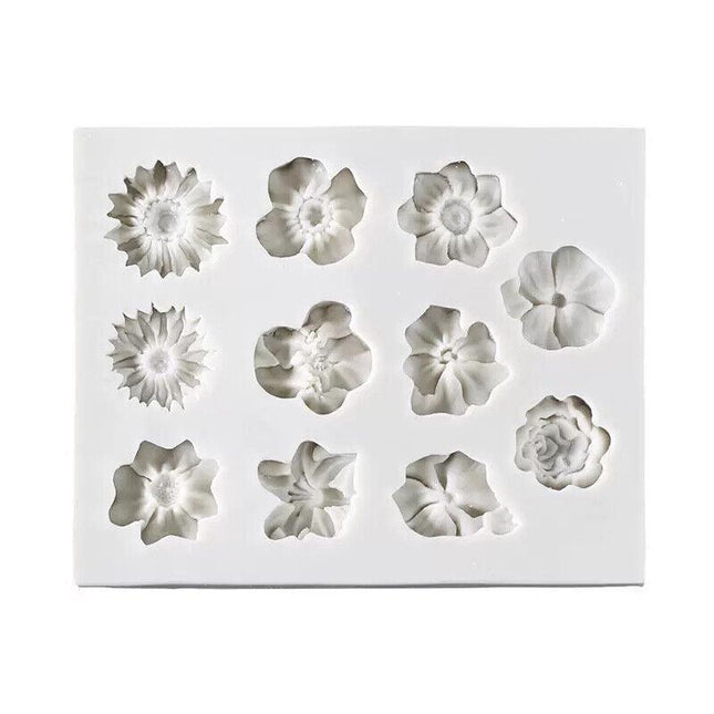 3D Silicone Flower Lace Fondant Mould Cake Border Decor Baking Mold SugarcraftAU - Aimall