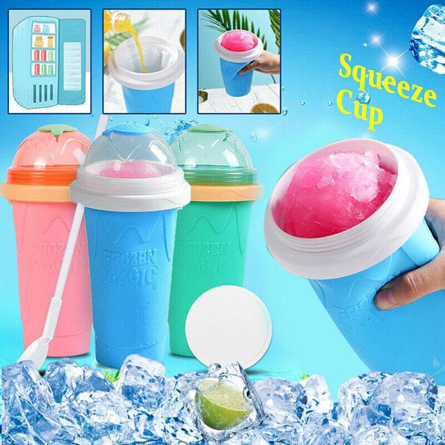 Slushie Maker Cup Quick Freeze Magic Squeeze Cup Milkshake Cup Ice Cream Maker - Aimall