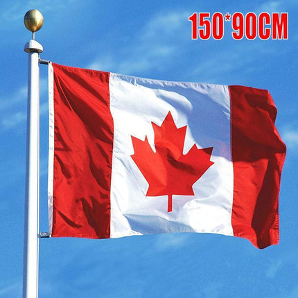 Large Canadian Canada Flag CAN Heavy Duty Outdoor 90 X 150 CM - 3ft x 5ft AU - Aimall