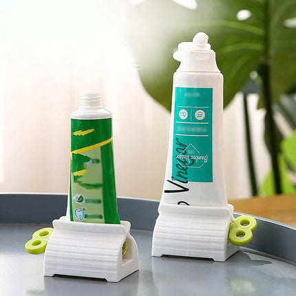 3x Toothpaste Squeezer Bathroom Tube Easy Stand Dispenser Rolling Holder Seat AU - Aimall