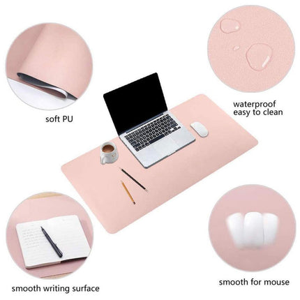 120*60CM Leather Gaming Keyboard Mouse Pad Waterproof Office Desk Mat computer - Aimall