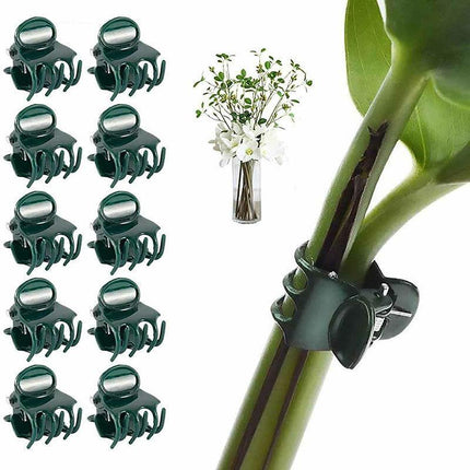 100PCS Plastic Orchid Plant Garden Clips Vegetable Support Flower Holding Stake - Aimall