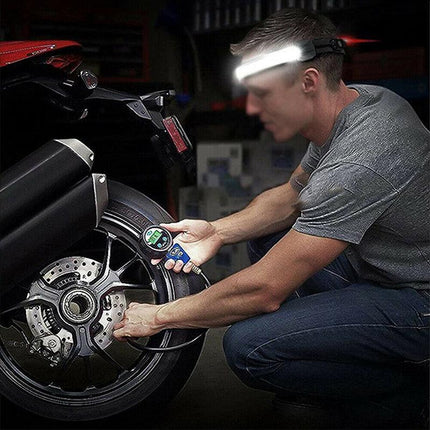 COB+LED Headlamp Headlight Torch Flashlight Work Light Bar Head Band Lamp Sensor - Aimall
