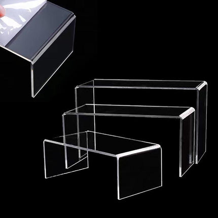 3Pcs Transparent Acrylic Shoes Display Stand Jewellery Rack Organiser AU Stock - Aimall