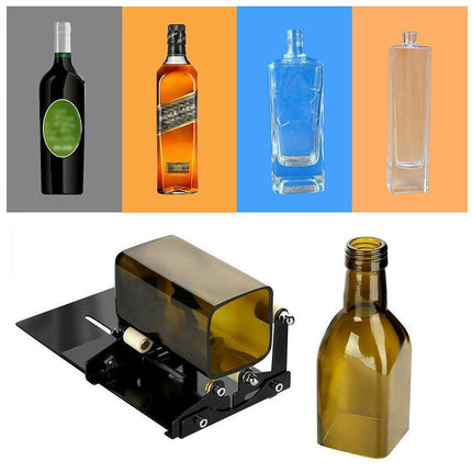 Glass Bottle Cutter Cutting Tool Upgrade Version Square & Round Bottle Cutter AU - Aimall