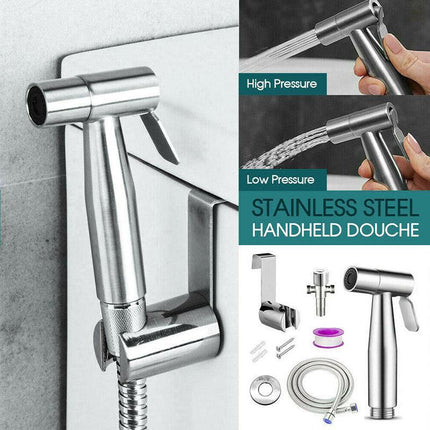Hand Sprayer Kit Bidet Douche Toilet Spray Shattaf Shower Head Hose Diverter AU - Aimall