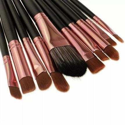 20 Pcs Makeup Brush Set Eyeshadow Eyebrow Powder Foundation Contour Lip Brushes - Aimall